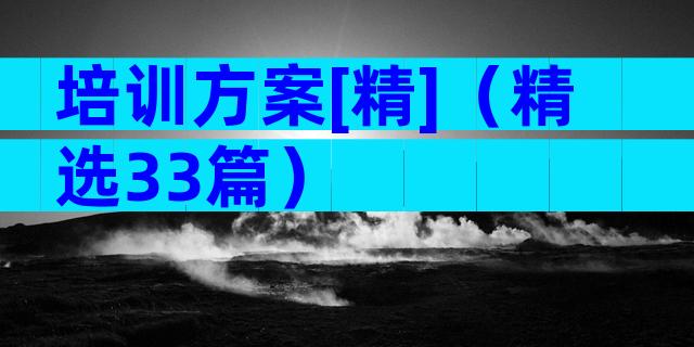 培训方案[精]（精选33篇）